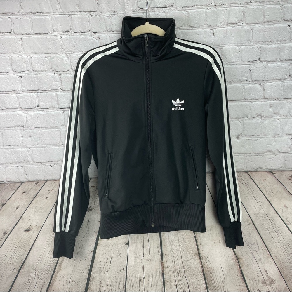 Adidas 3 Stripe Jacket Womens Medium (runs small) Track Full Zip Long Sleeve VTG